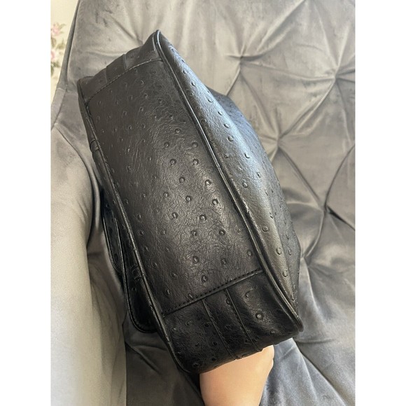 Guess Vintage Hobo Sequin Metal Logo Shoulder Bag Faux  Ostrich Leather  Y2K - Picture 6 of 13